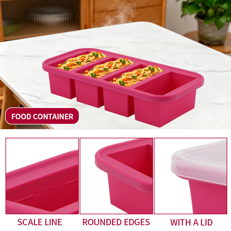 2 Or 3-Piece Silicone Freezer  - Meal Prep Template recension och pris