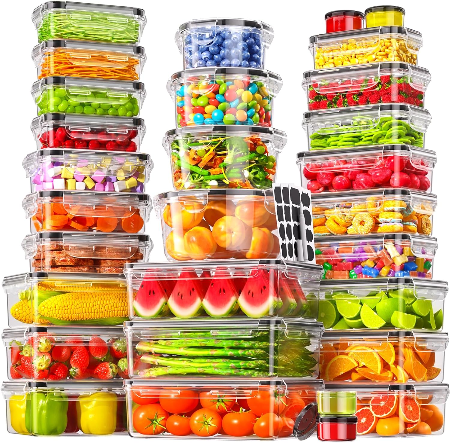 50Pcs/25-Pack Airtight Food St - Meal Prep Kitchen recension och pris