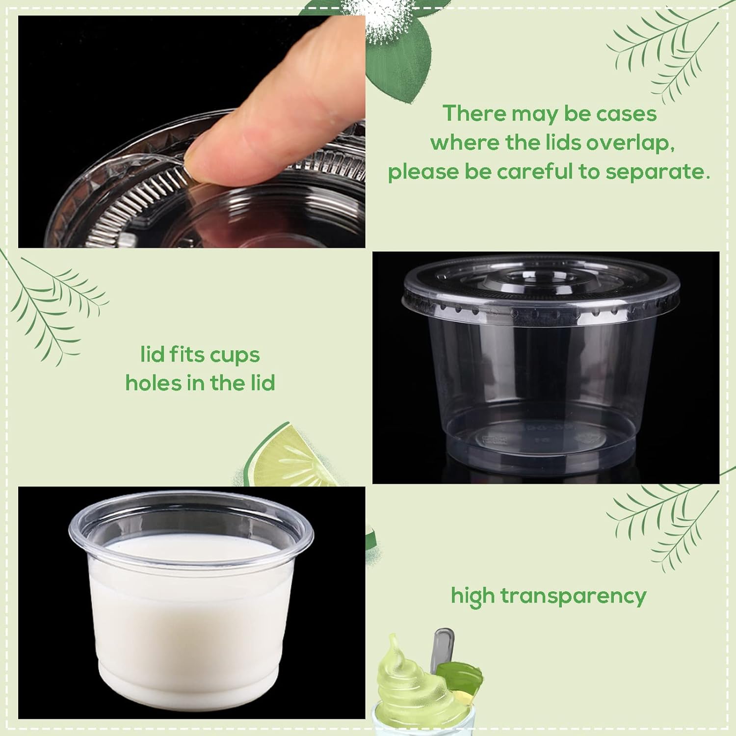 8/10OZ Plastic Parfait Cups wi - Sauce Dipping Cup recension och pris