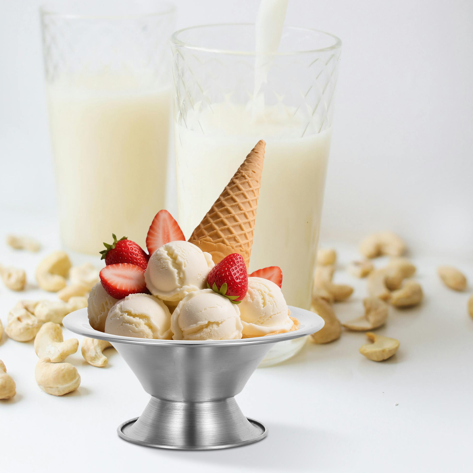 Stainless Steel Salad Bowl Foo - Sauce Dipping Cup recension och pris